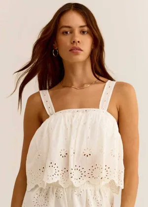 Dorean Eyelet Top - Sandstone