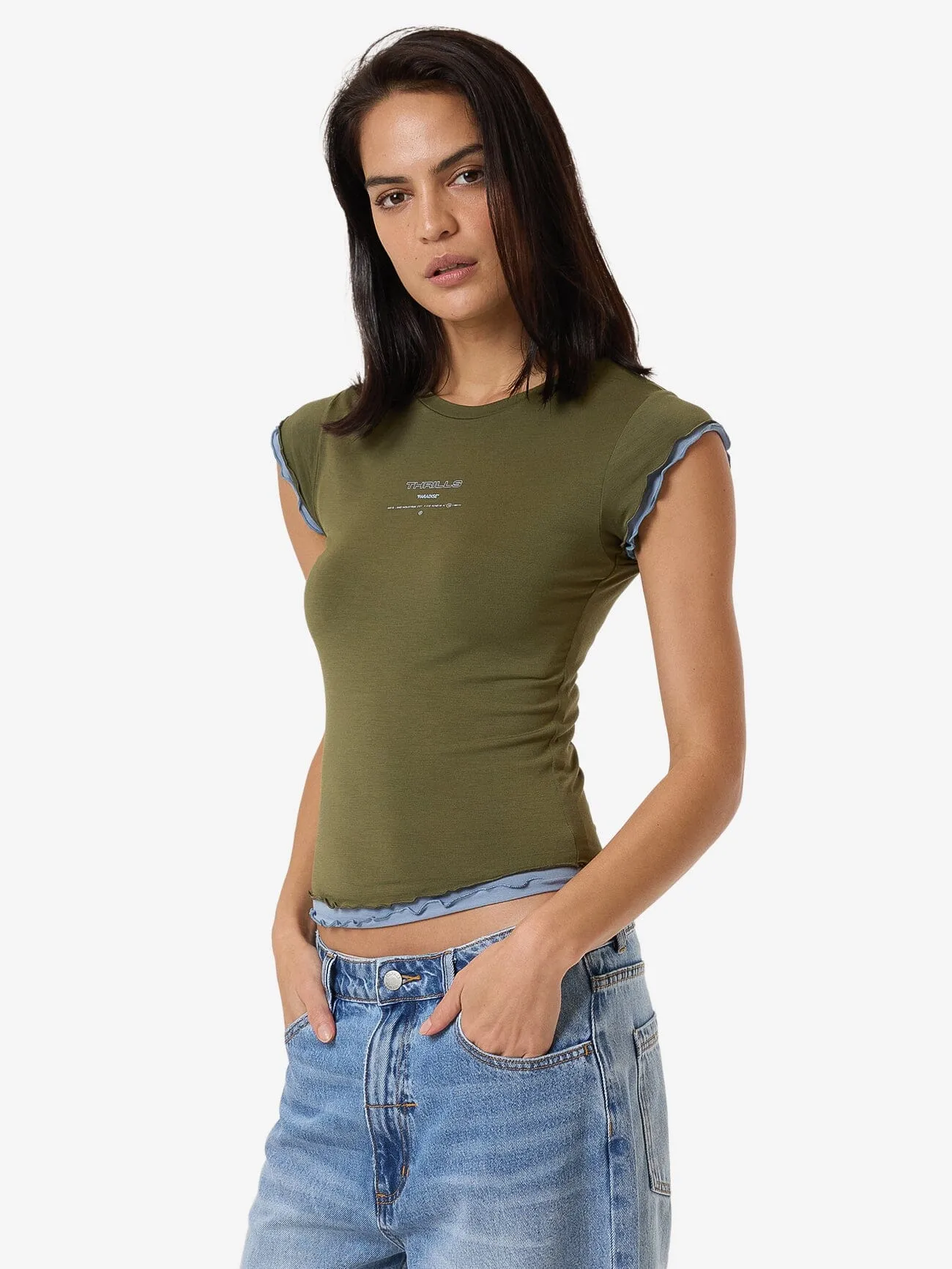 Double Down Layer Tee - Burnt Olive