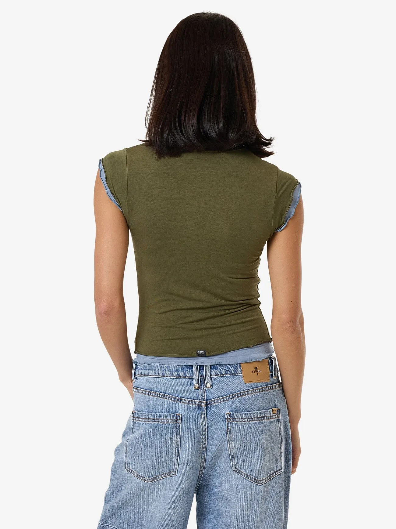 Double Down Layer Tee - Burnt Olive