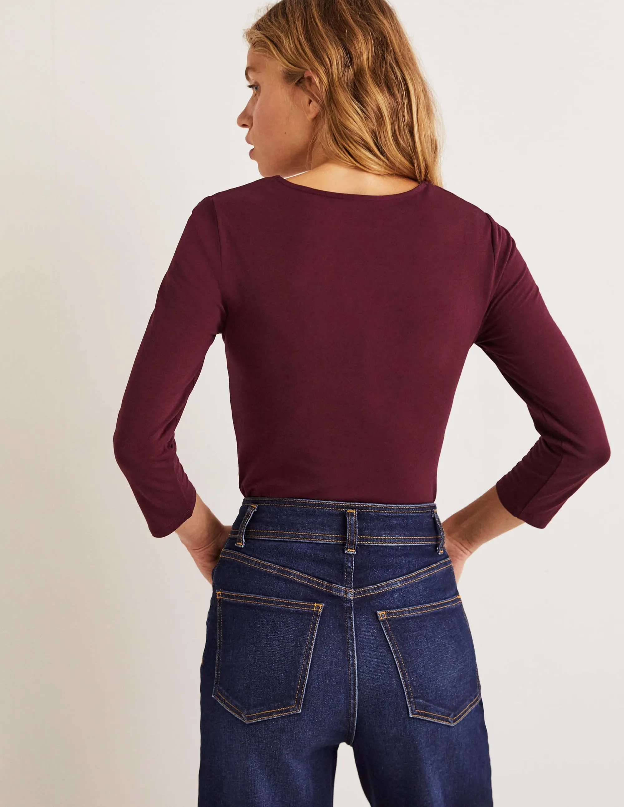 Double Layer Front Top-Mulled Wine Purple
