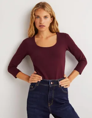 Double Layer Front Top-Mulled Wine Purple