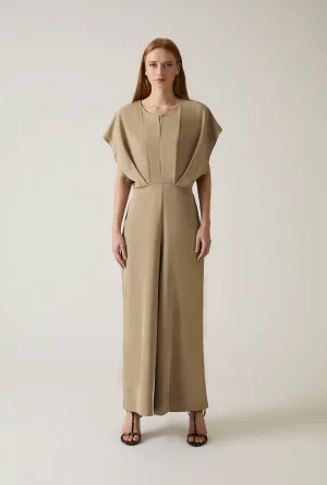 Draped Shoulder Jumpsuit