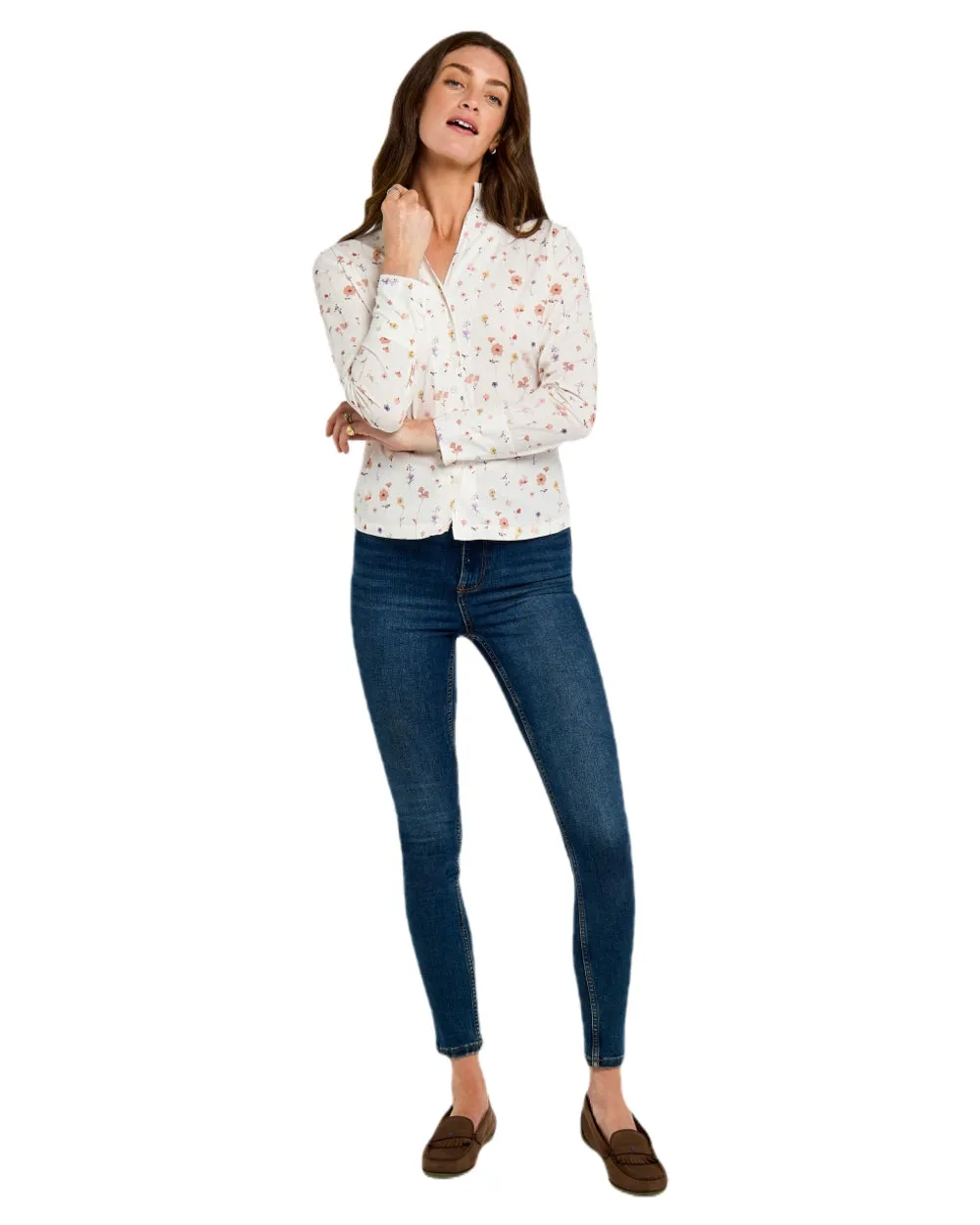 Dubarry Womens Fuchsia Printed Long Sleeve Shirt