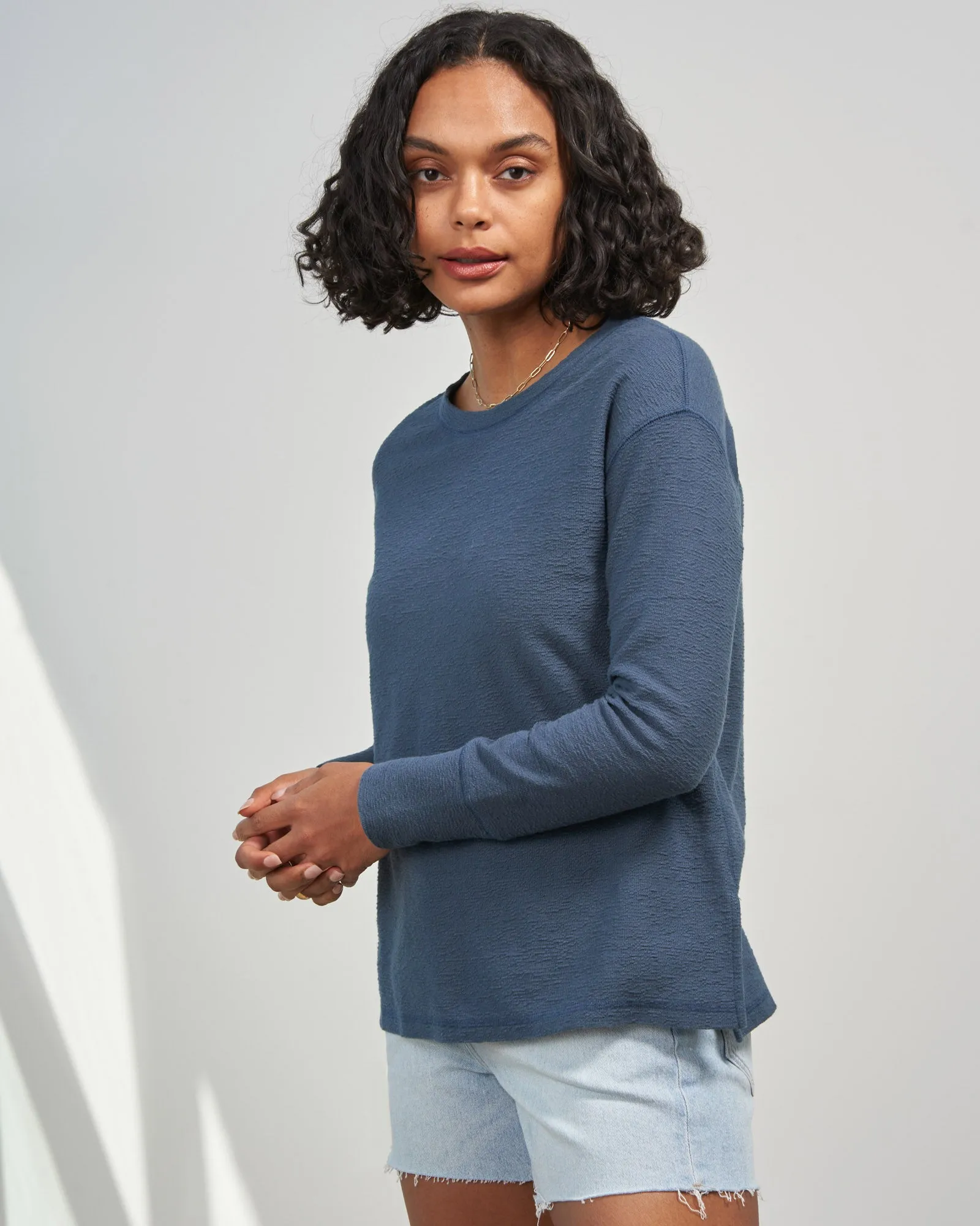 EcoKnit™ Textured Long-Sleeve Tee
