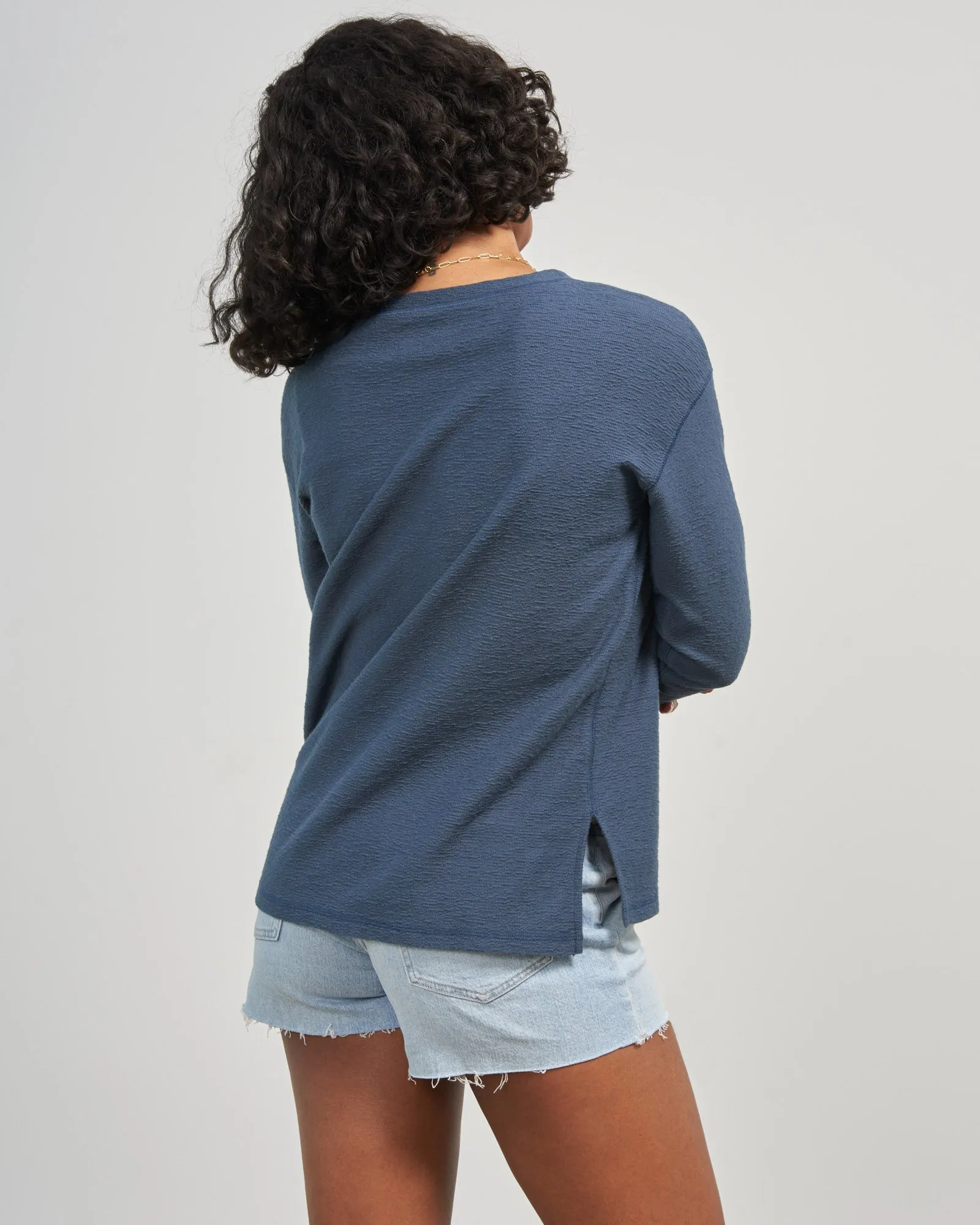 EcoKnit™ Textured Long-Sleeve Tee