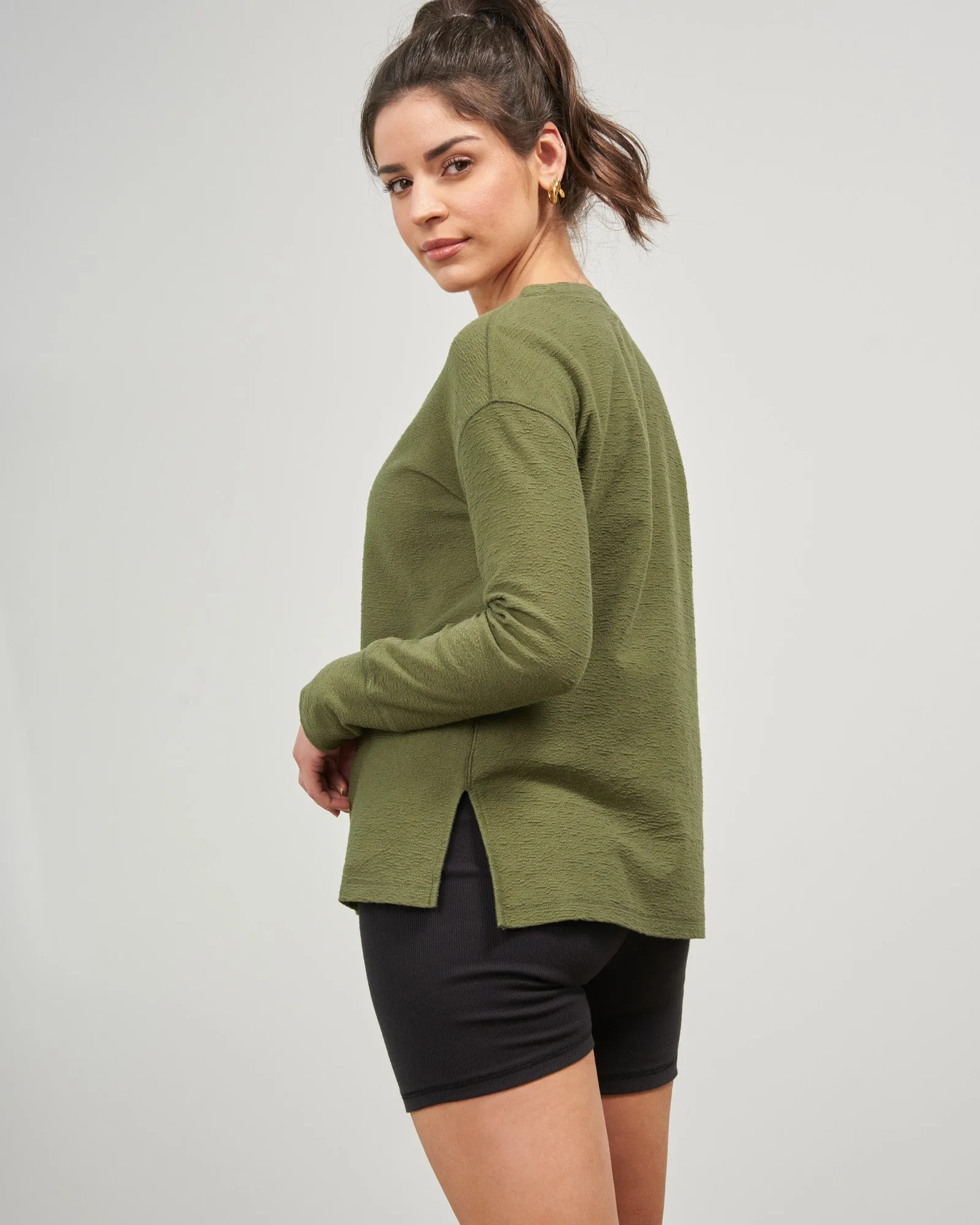 EcoKnit™ Textured Long-Sleeve Tee