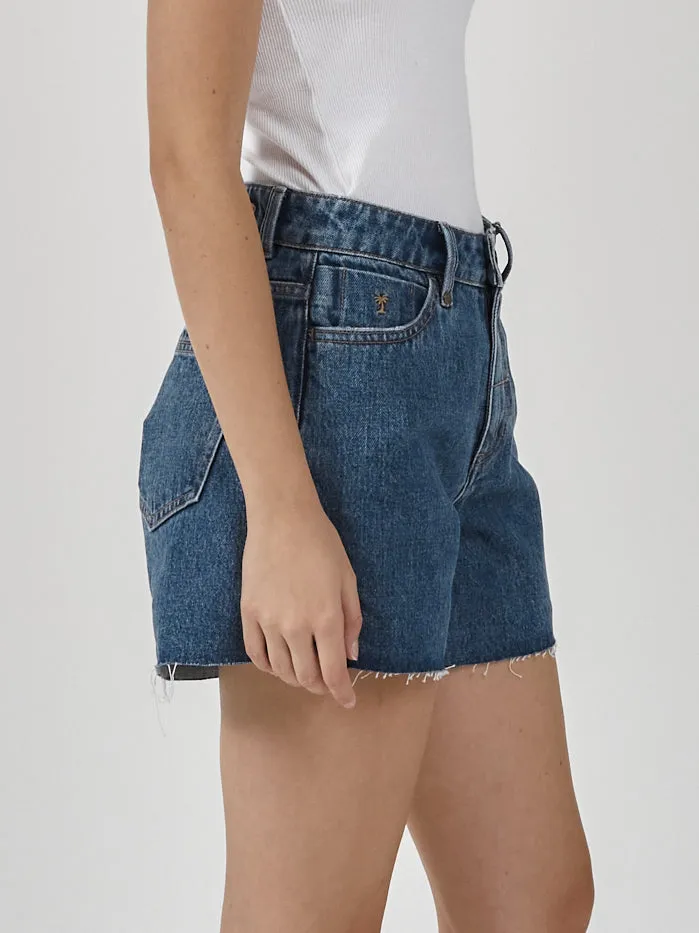Erica Mid Rise Short - Highway Blue