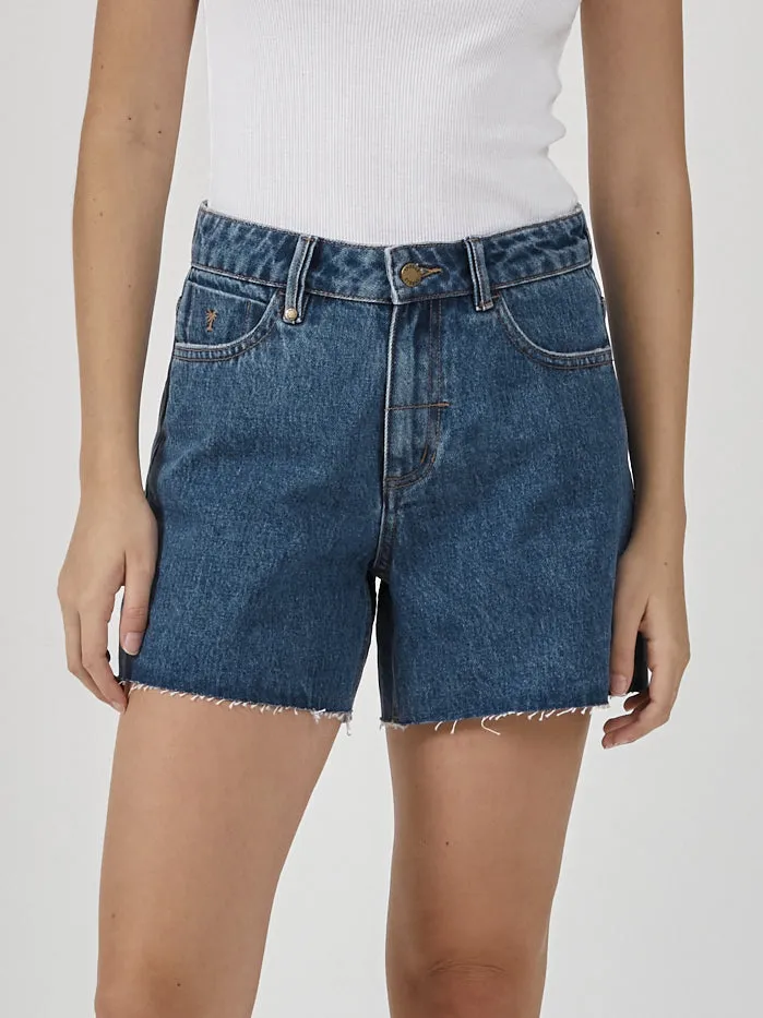 Erica Mid Rise Short - Highway Blue
