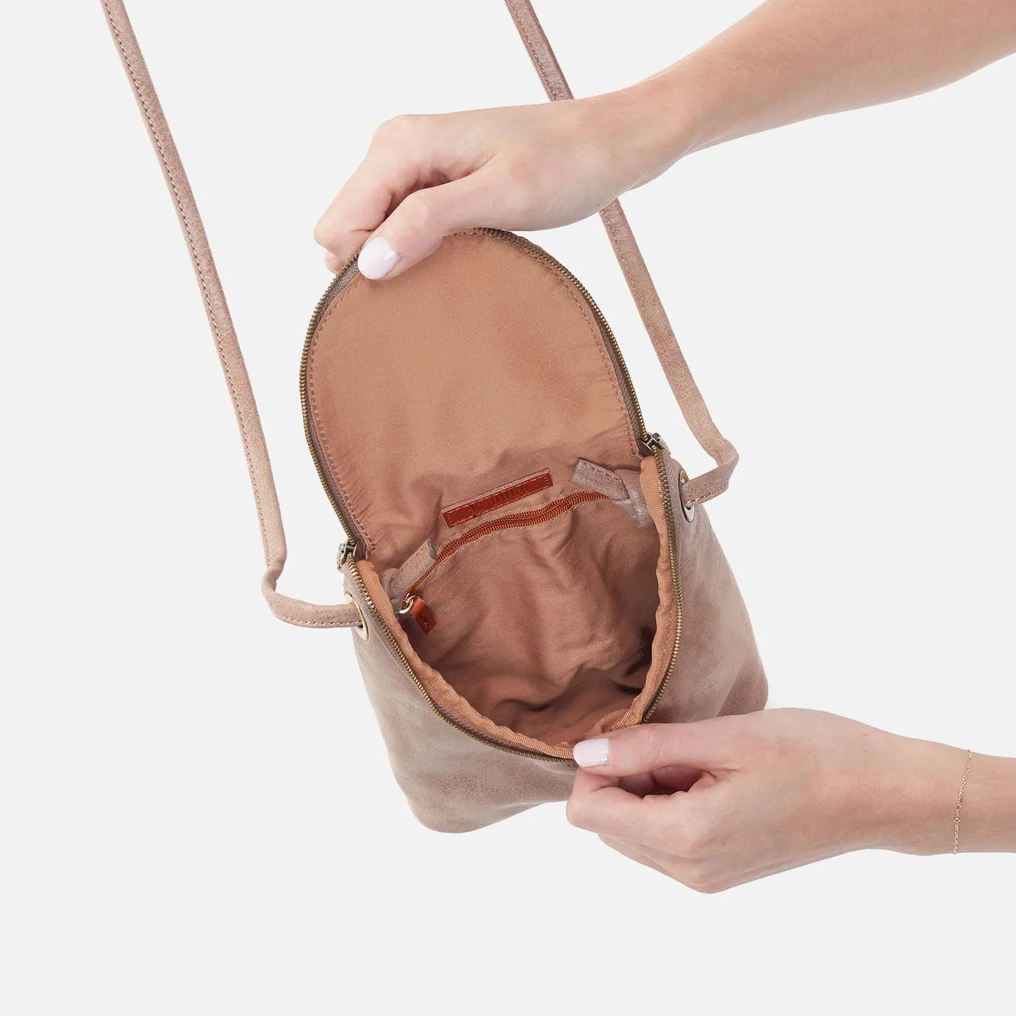 Fern Crossbody In Buffed Leather - Hazel