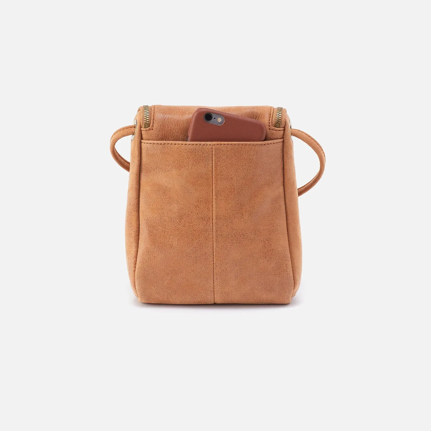 Fern Crossbody In Buffed Leather - Whiskey