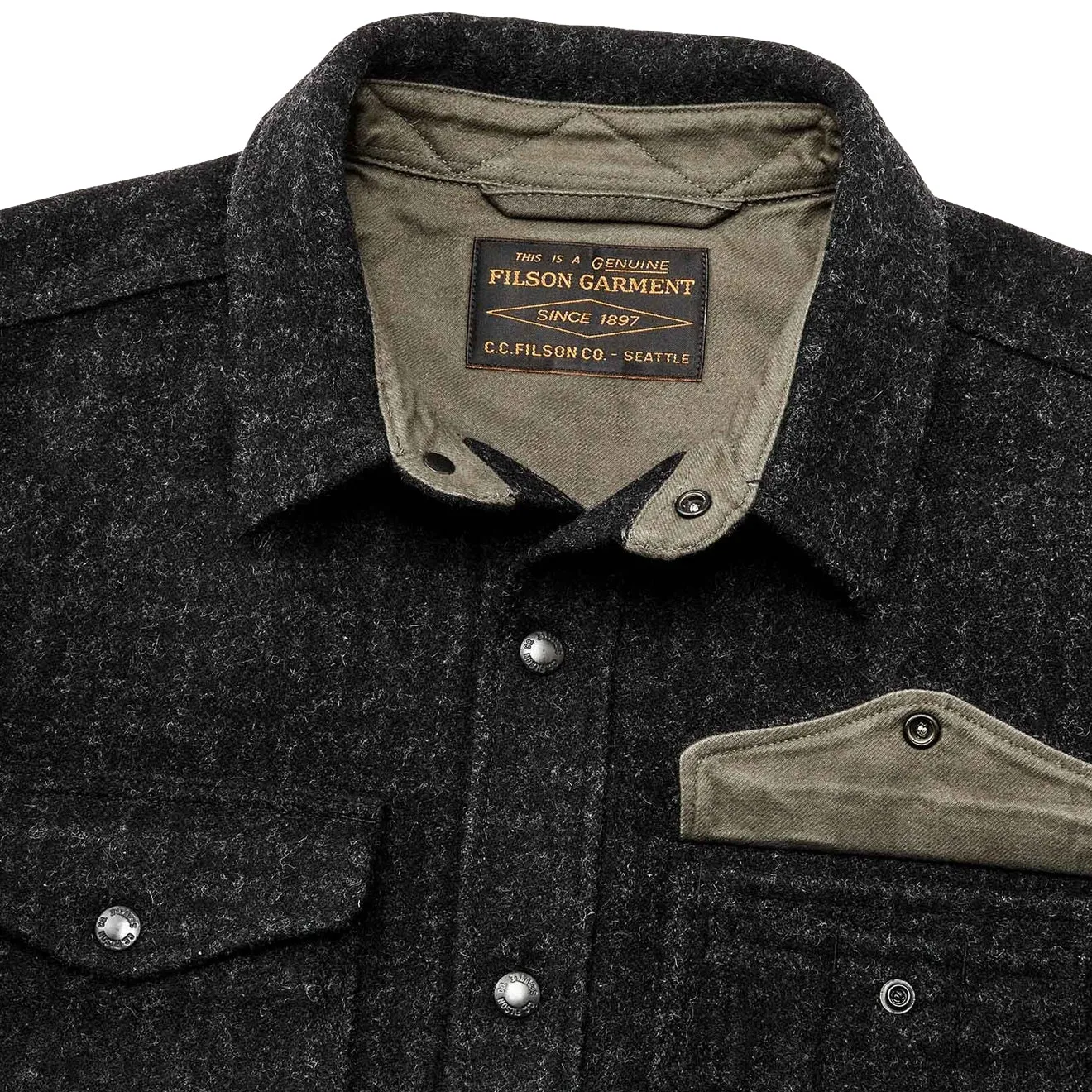 Filson Mackinaw Jac Shirt Black Marl Heather