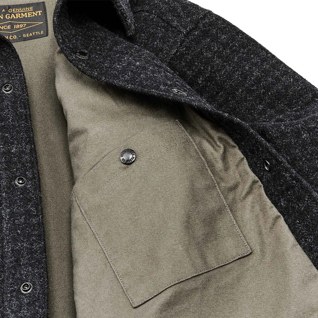 Filson Mackinaw Jac Shirt Black Marl Heather