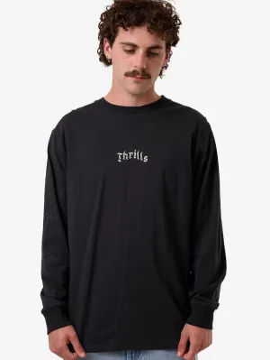 Filter Oversize Fit Long Sleeve Tee - Faded Black