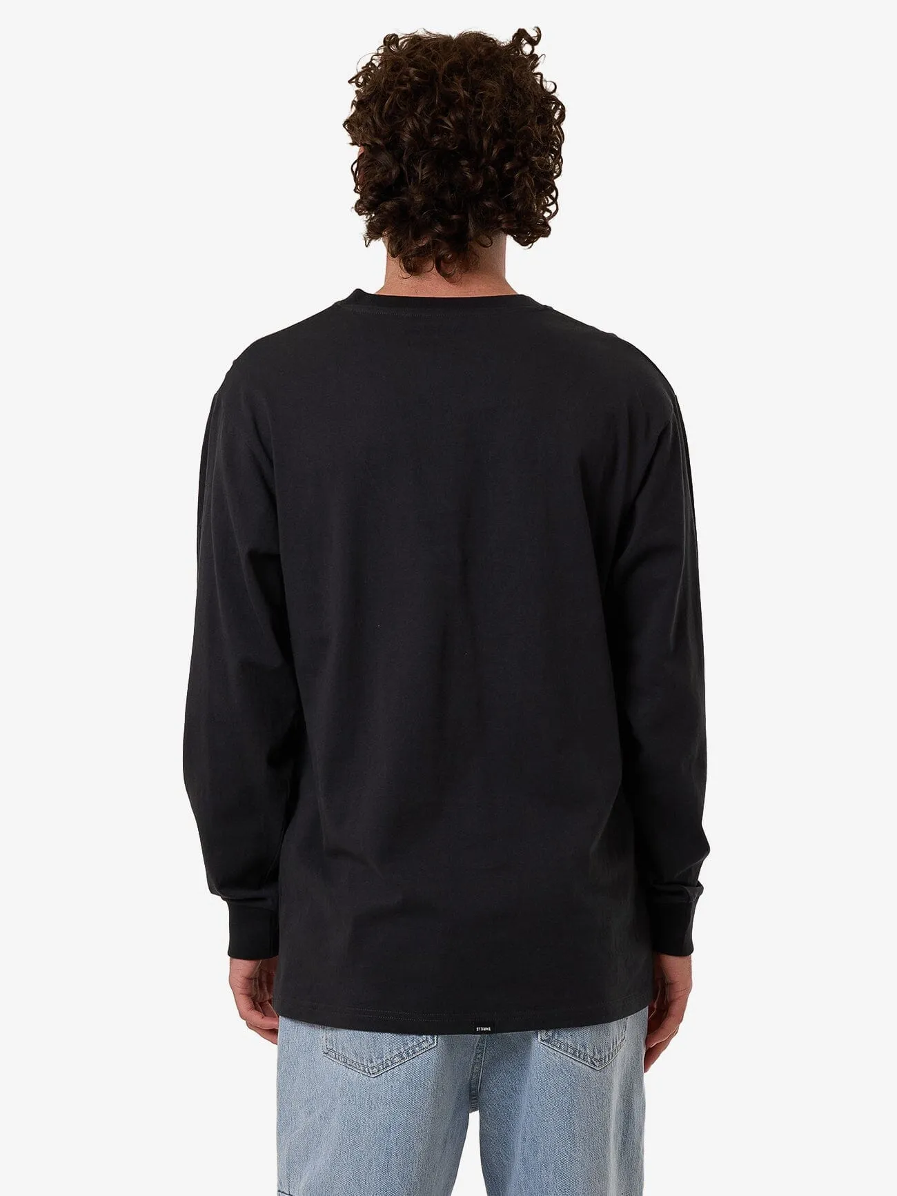 Filter Oversize Fit Long Sleeve Tee - Faded Black