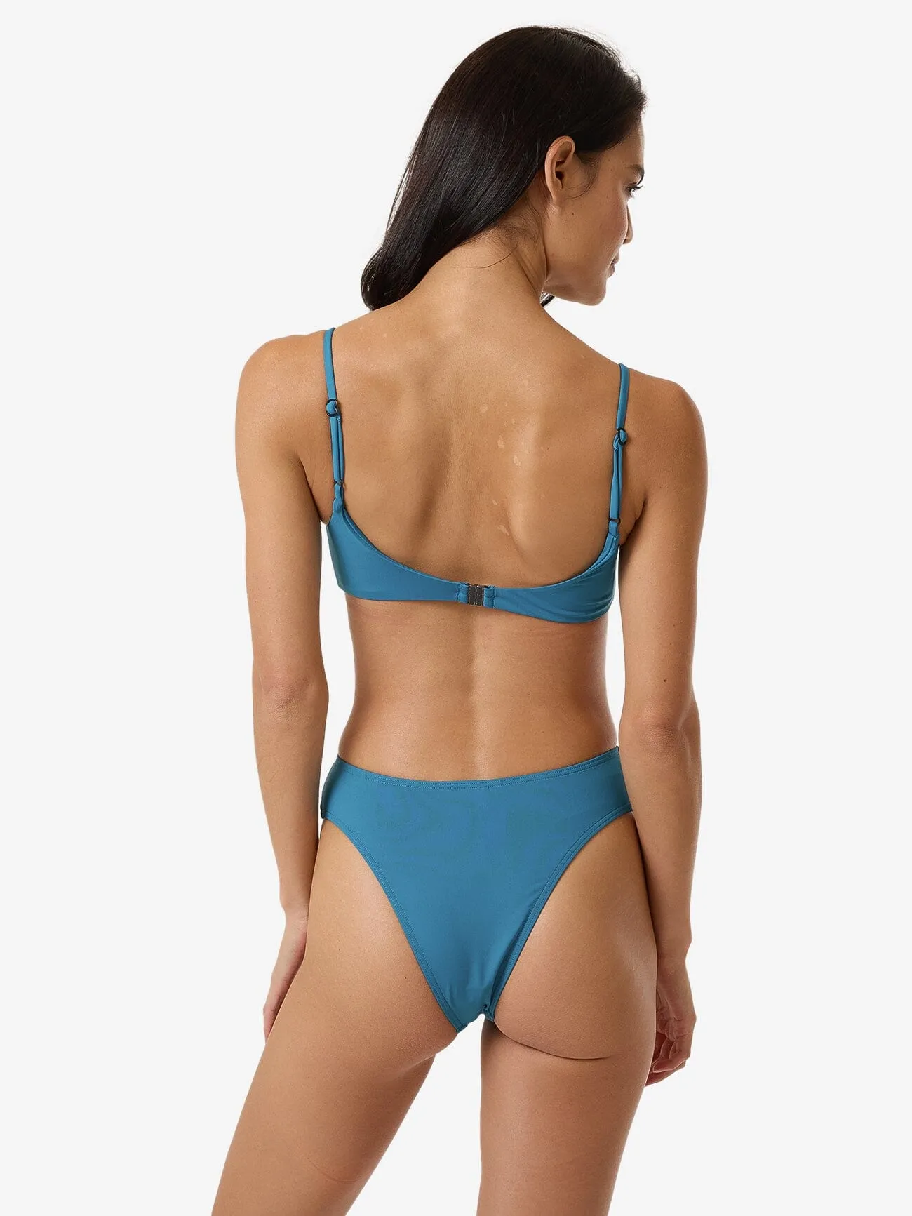 Flower Society Crop Bikini Top - Stella Blue