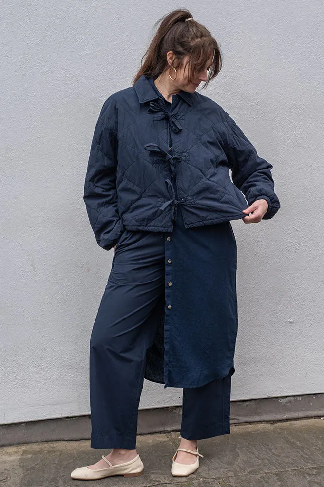 Fransa Navy Mallia Dress