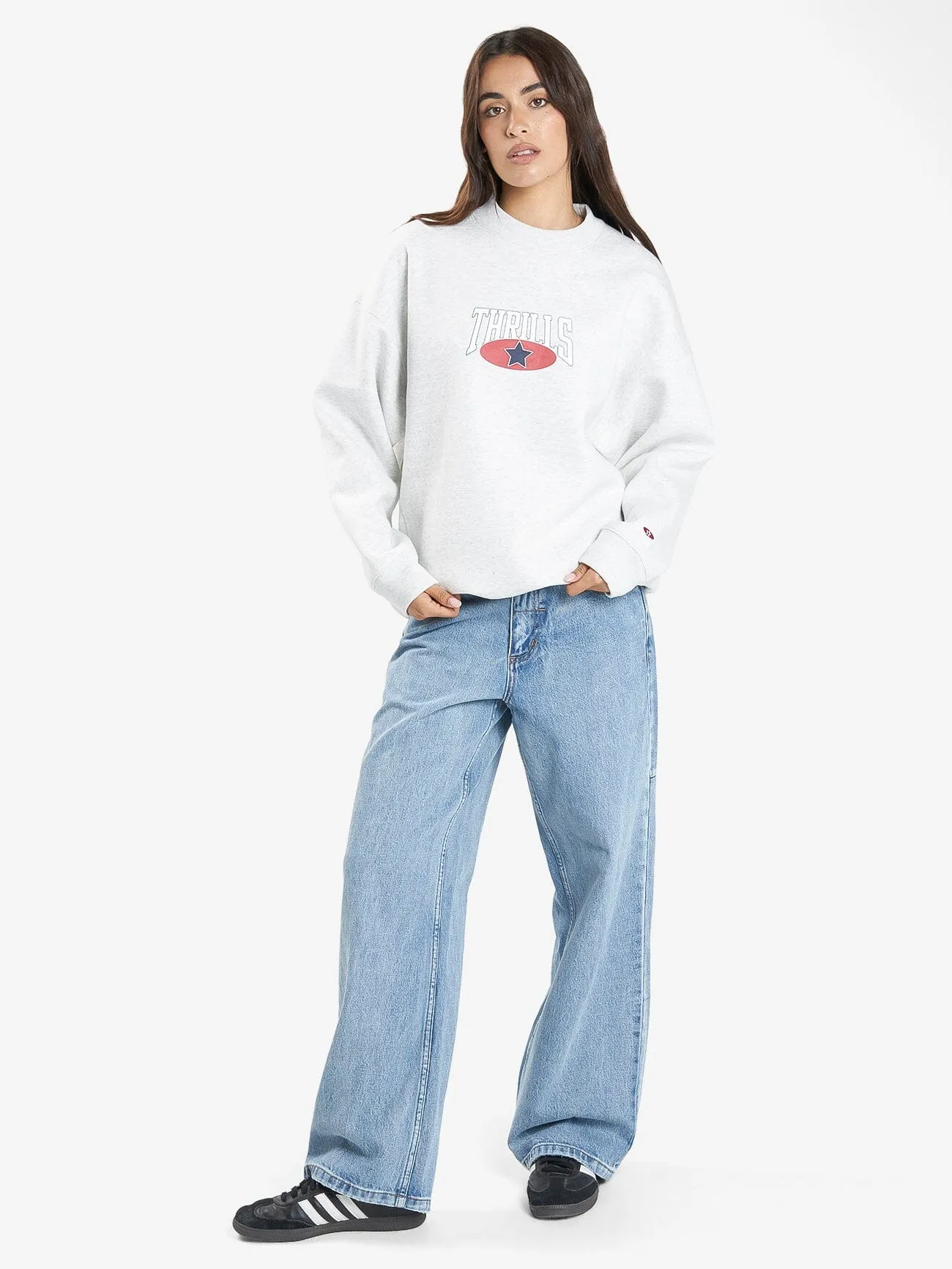 Full Ride Cocoon Panel Crew - White Marle