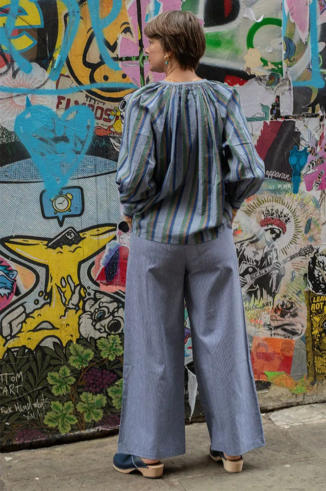 Garance Tofu Navy Stripe Trousers
