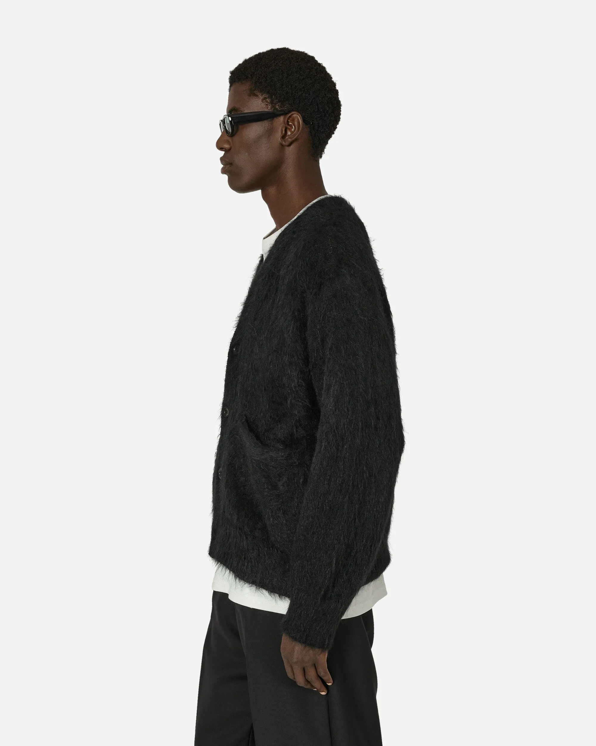 Gonz Mohair Knit Cardigan Black