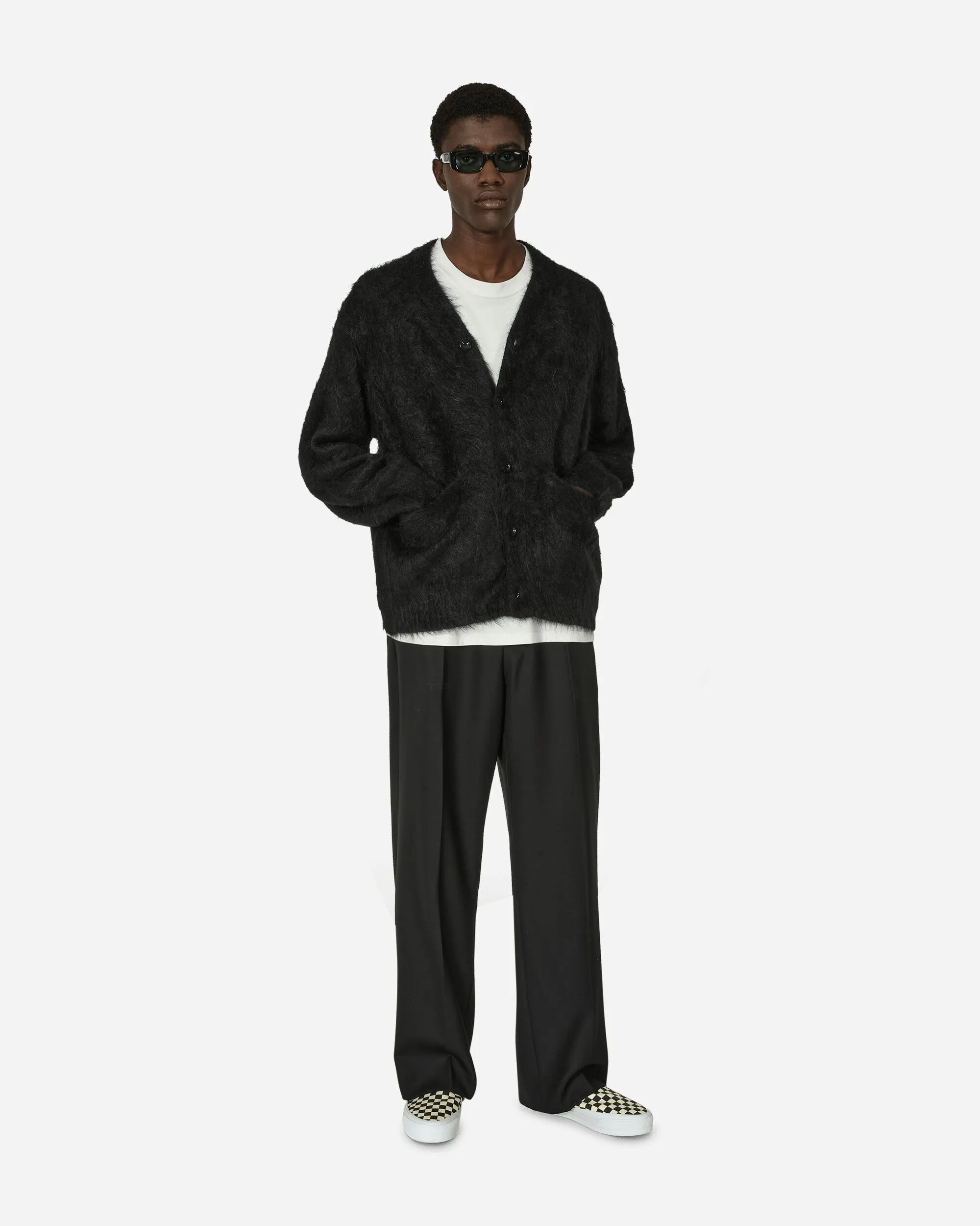 Gonz Mohair Knit Cardigan Black