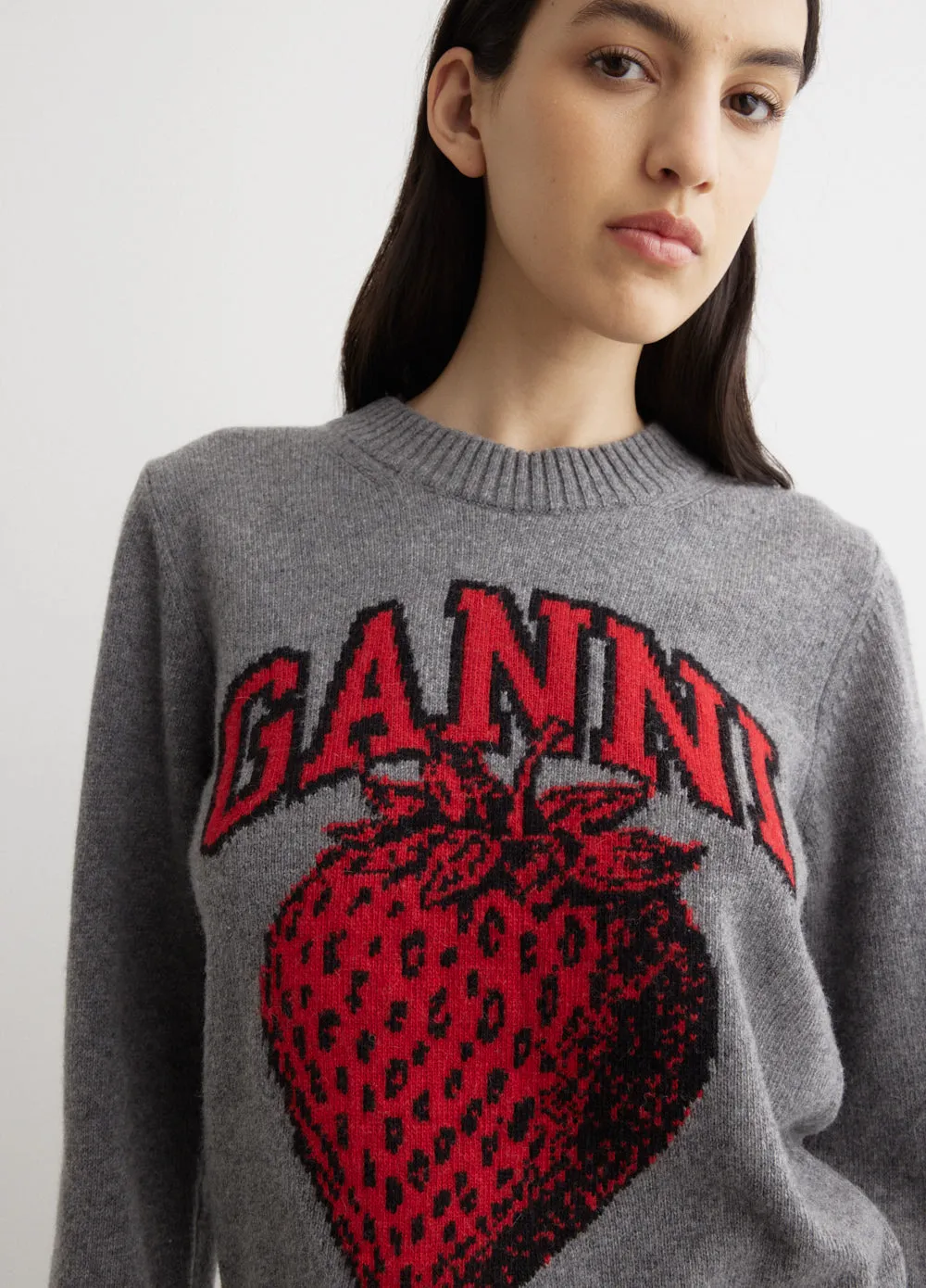 Graphic O-Neck Pullover