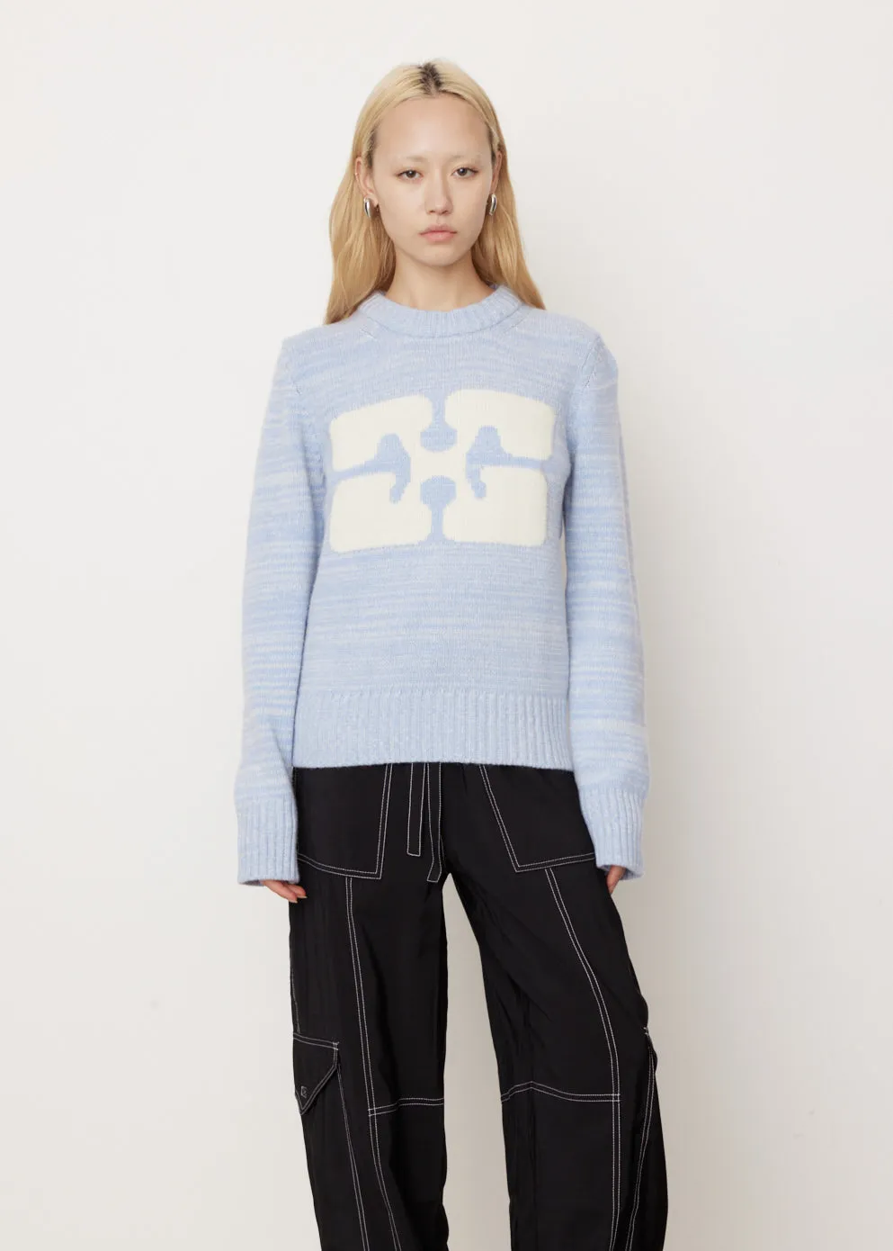 Graphic O-Neck Pullover