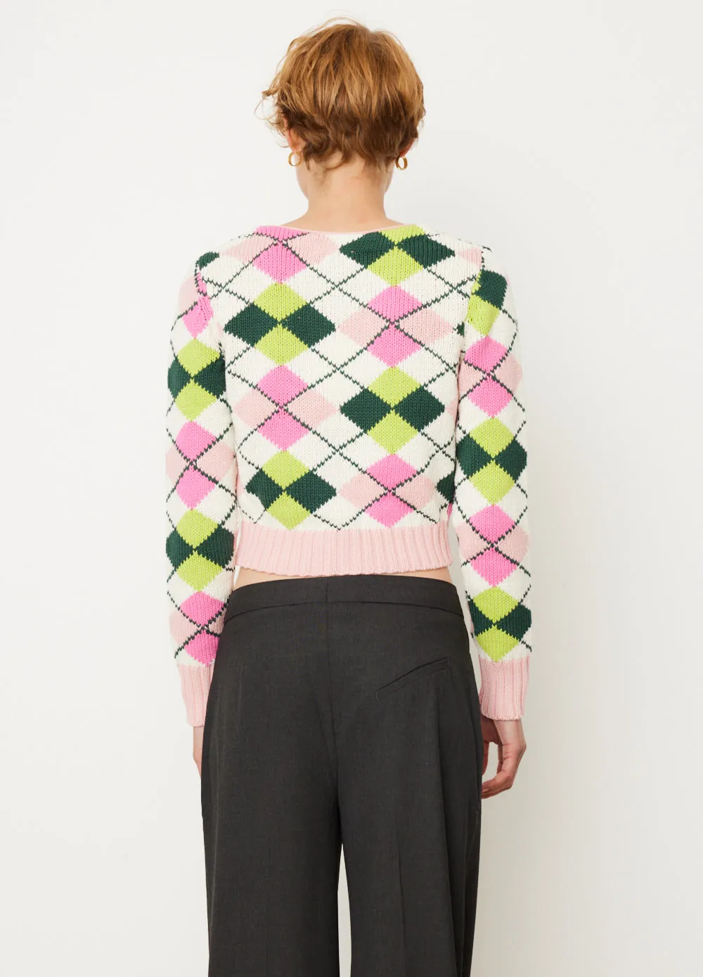 Graphic V-Neck Cardigan