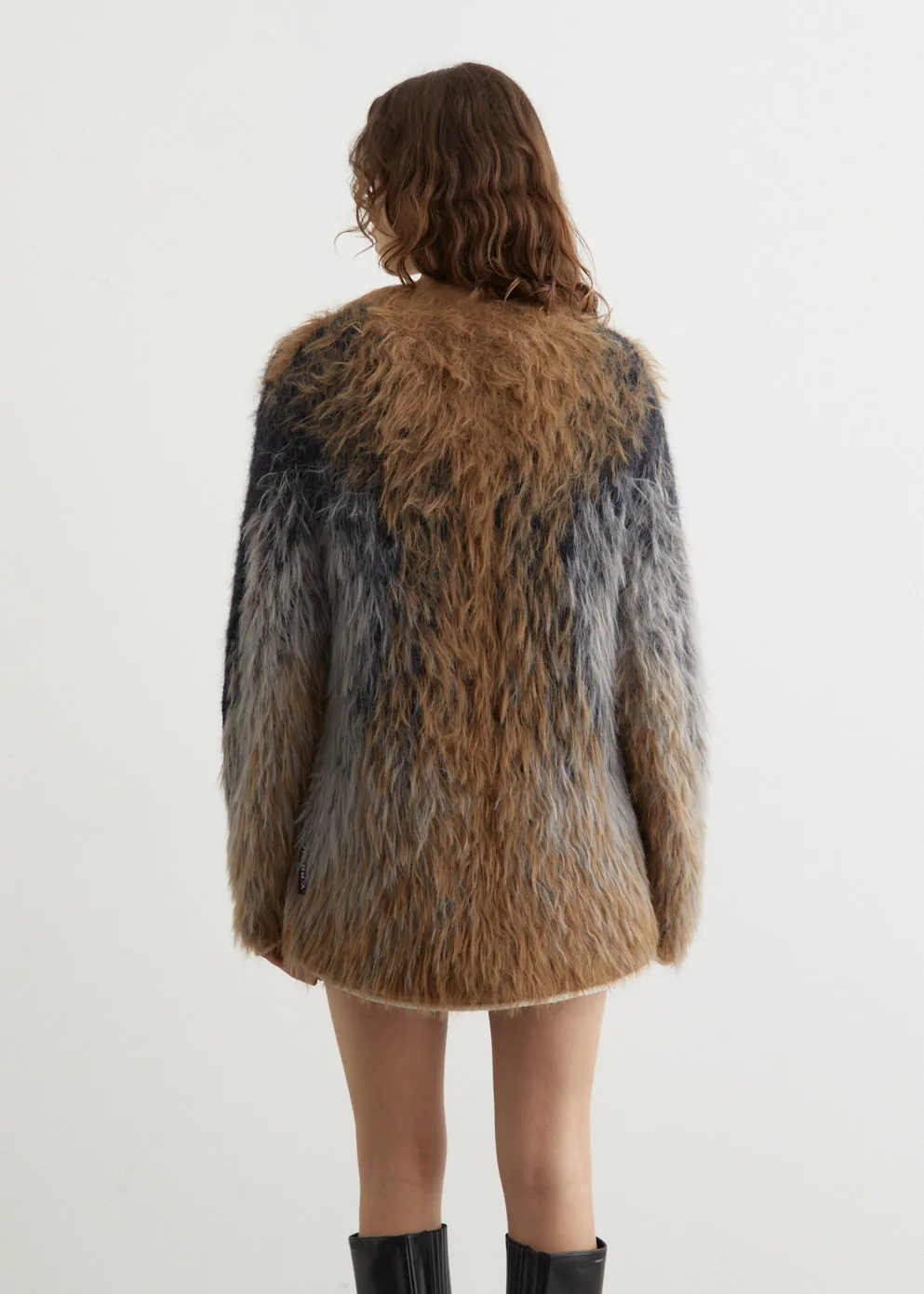Hairy Gradient Cardigan