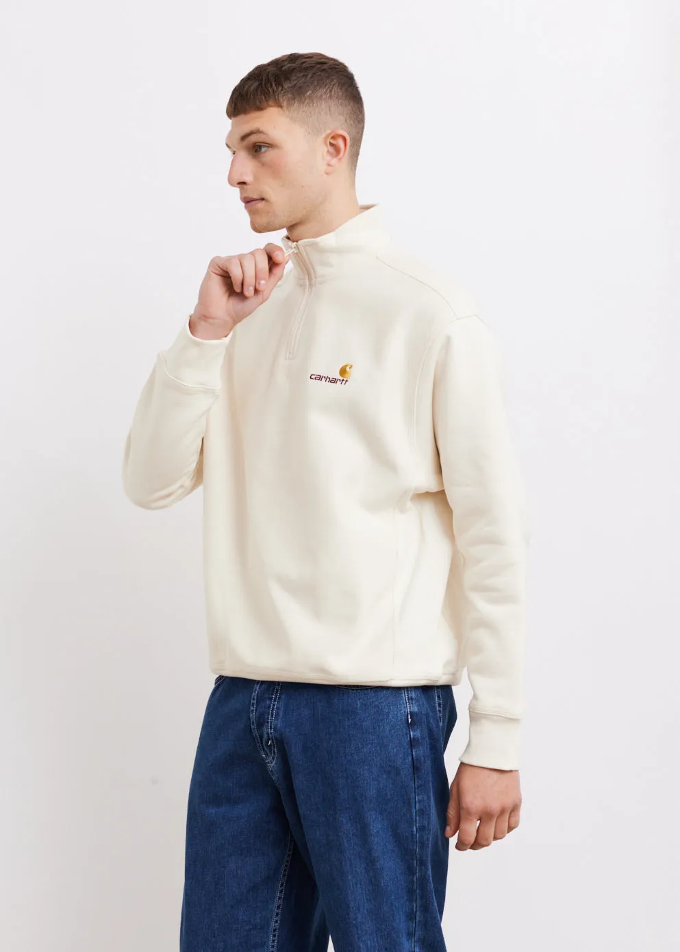 Half Zip American Script Sweatshirt