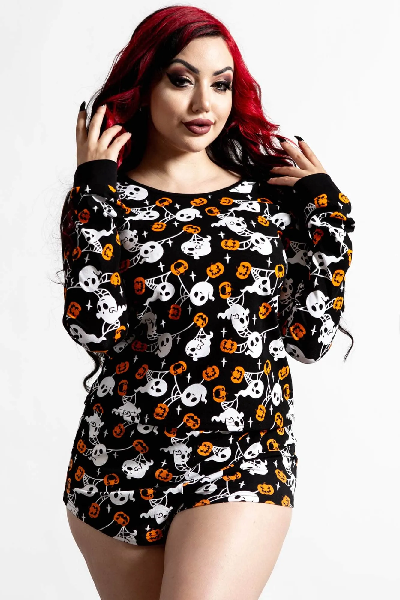 Haunted Pumpkin Long Sleeve Top