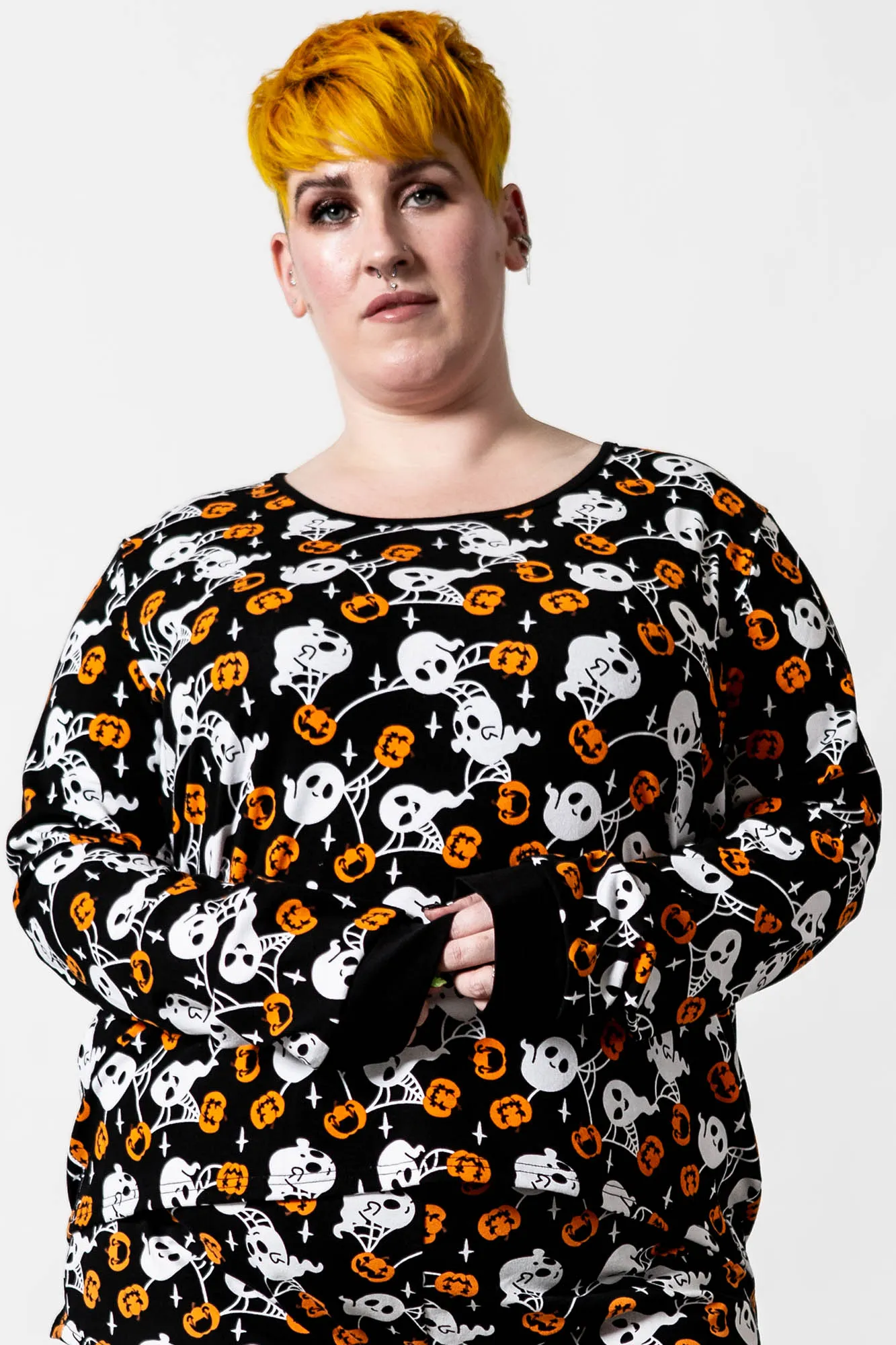 Haunted Pumpkin Long Sleeve Top