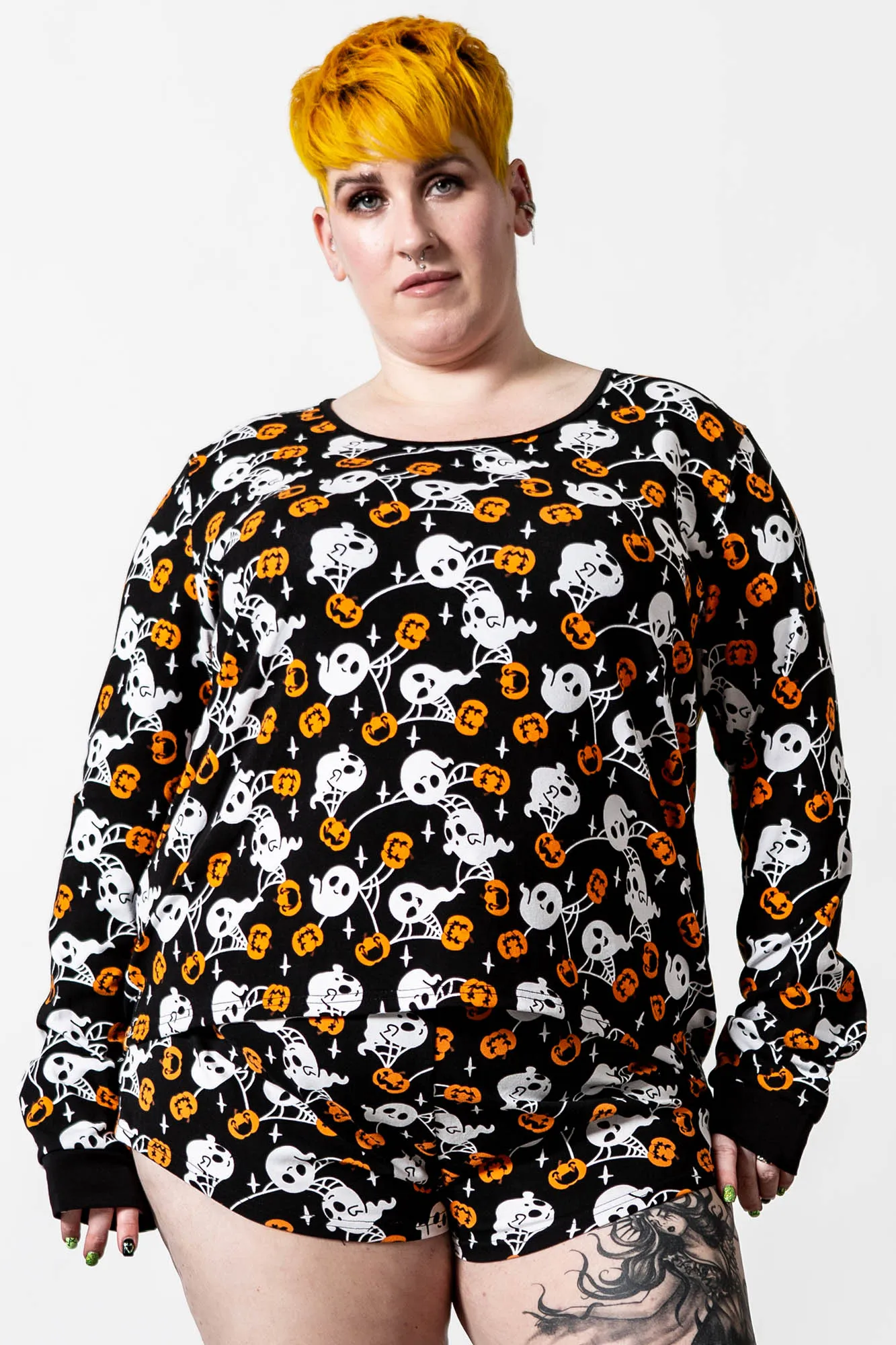 Haunted Pumpkin Long Sleeve Top
