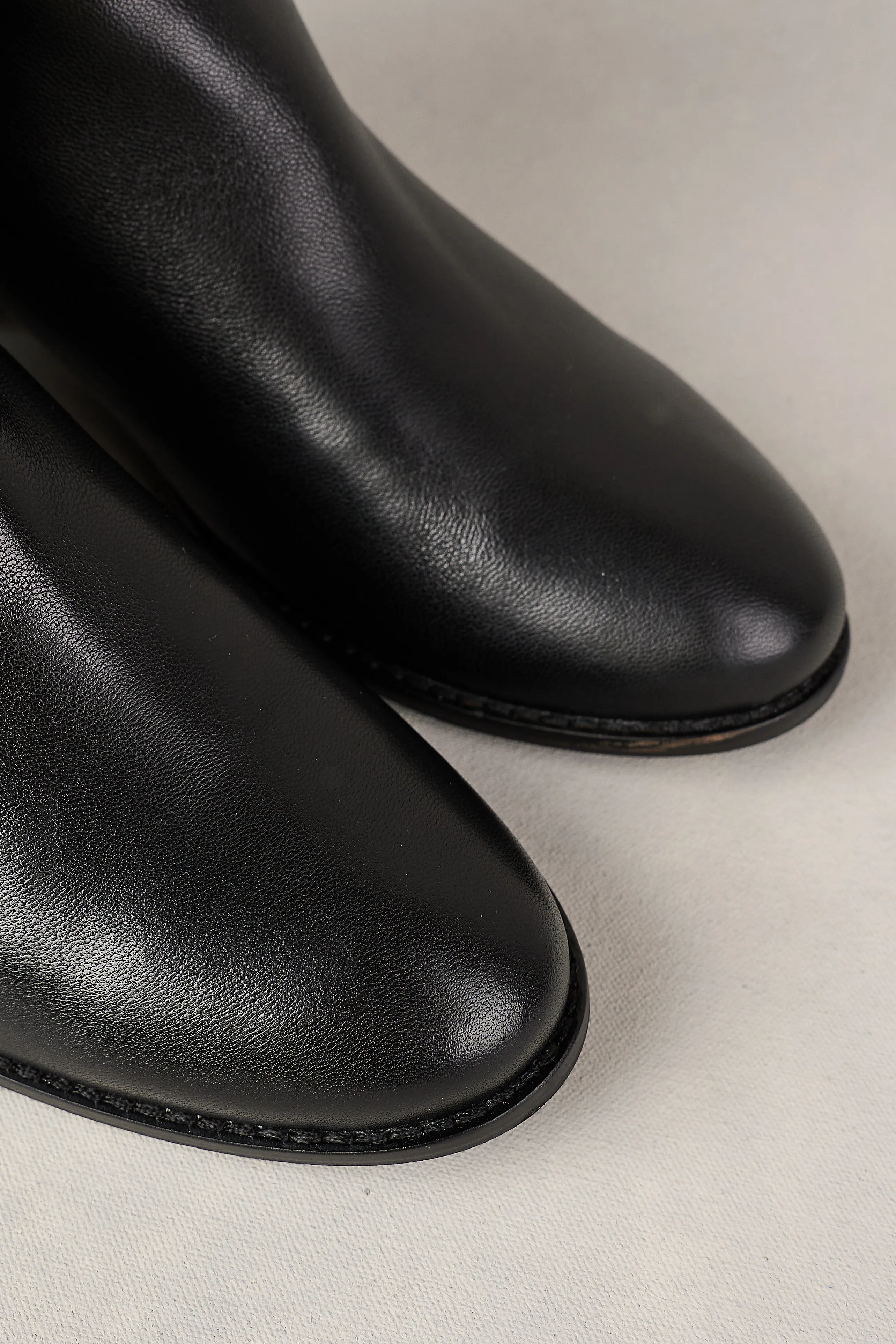 Jolie Pearl Heel Boot - Black