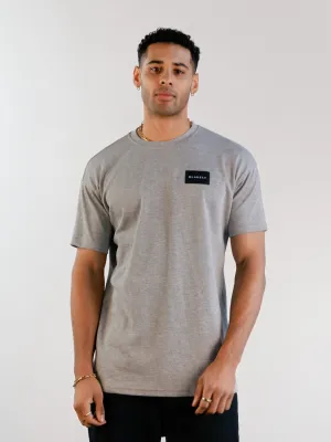 Label Relaxed T-Shirt - Marl Grey