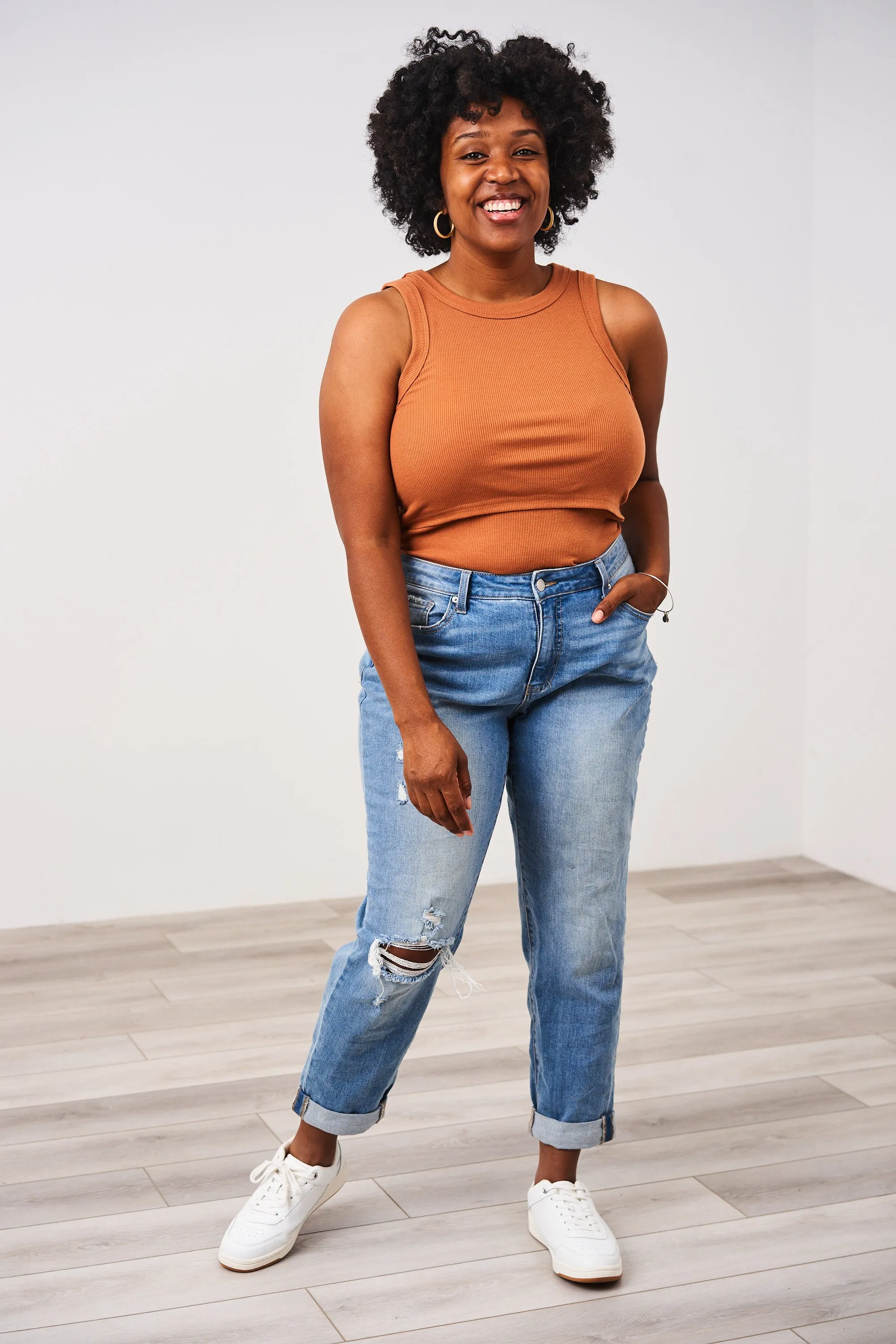 Latched Mama Ribbed High Neck Nursing Tank