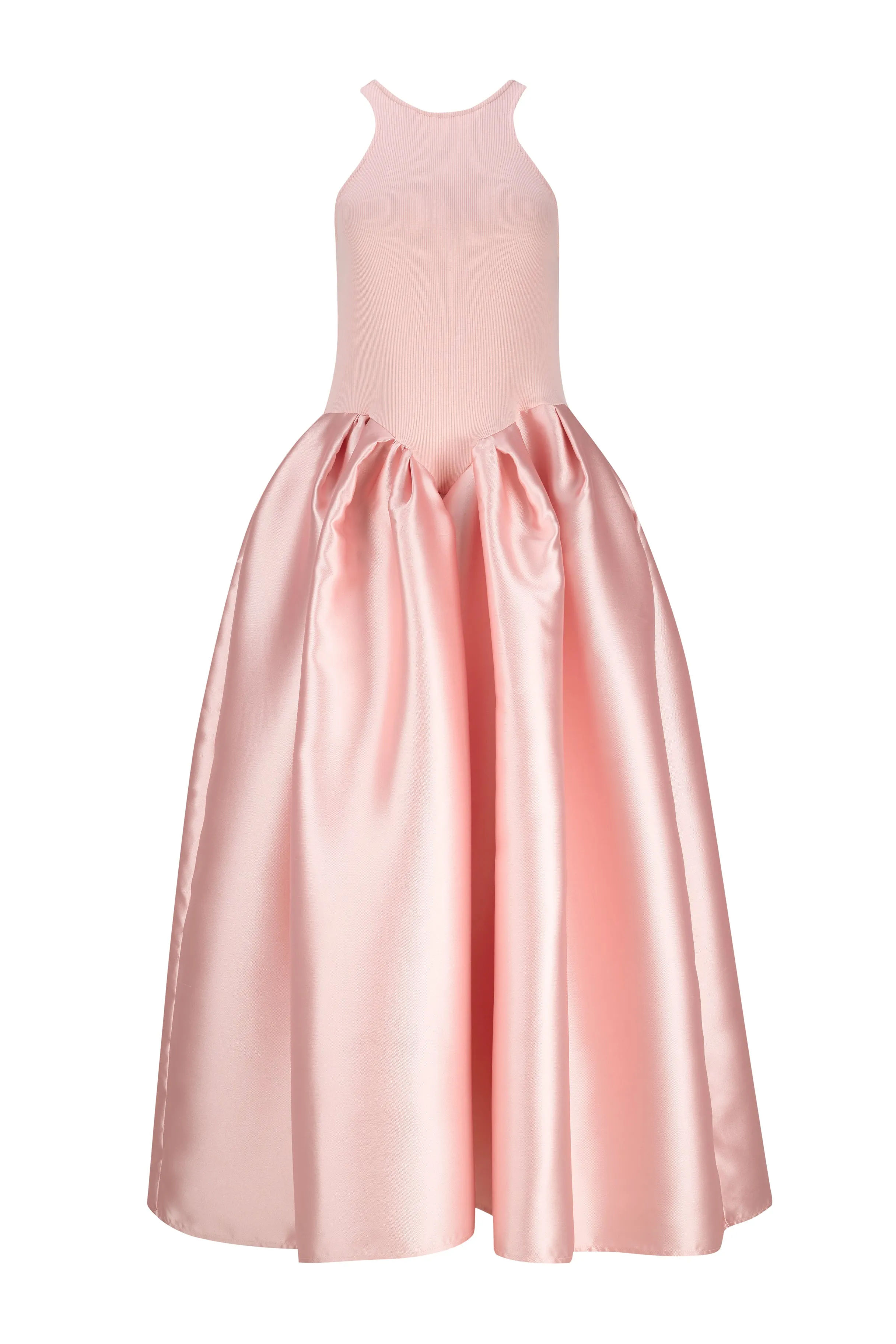 LIGHT PINK FULL SKIRT TANK TOP DRESS