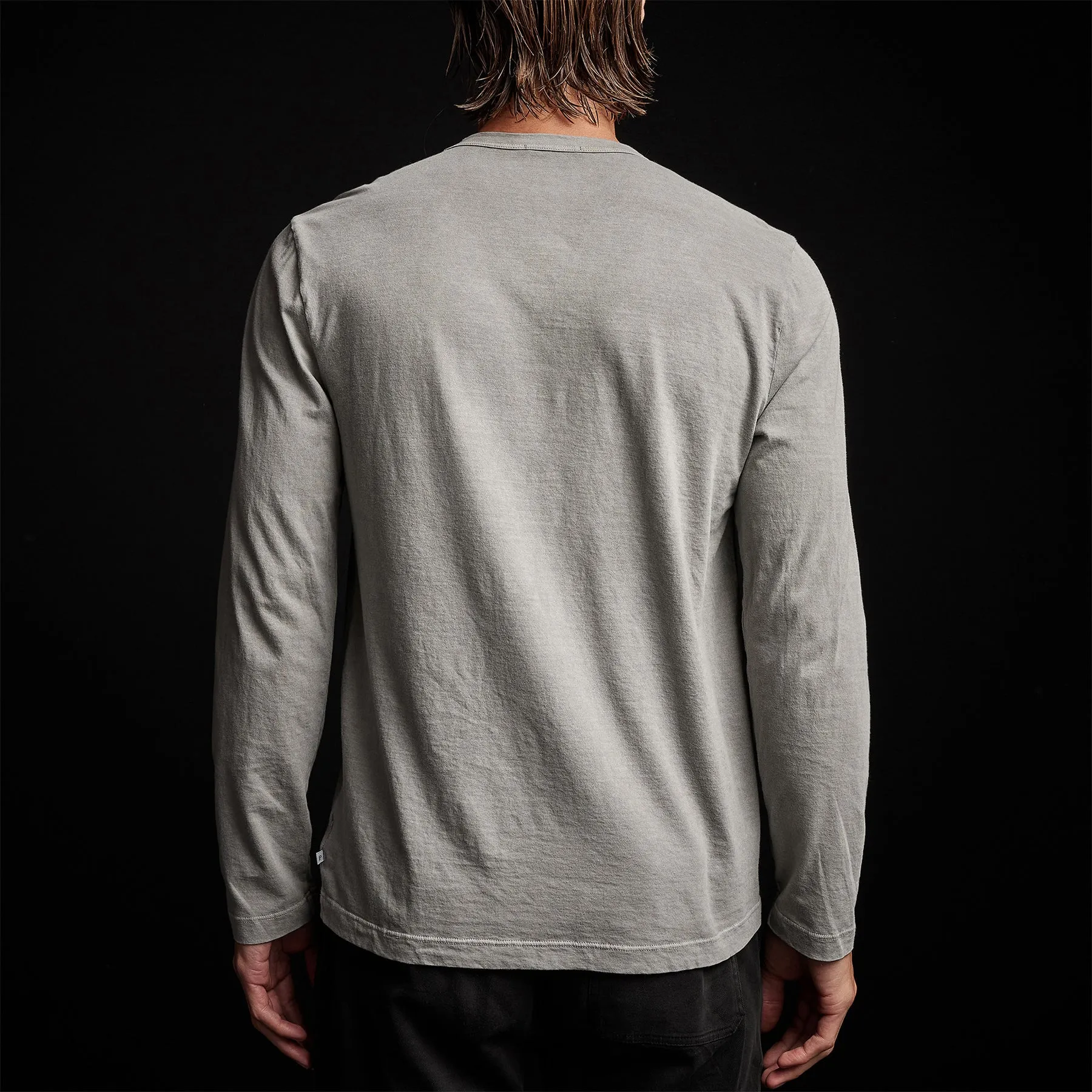 Long Sleeve Crew Neck - Concrete Pigment