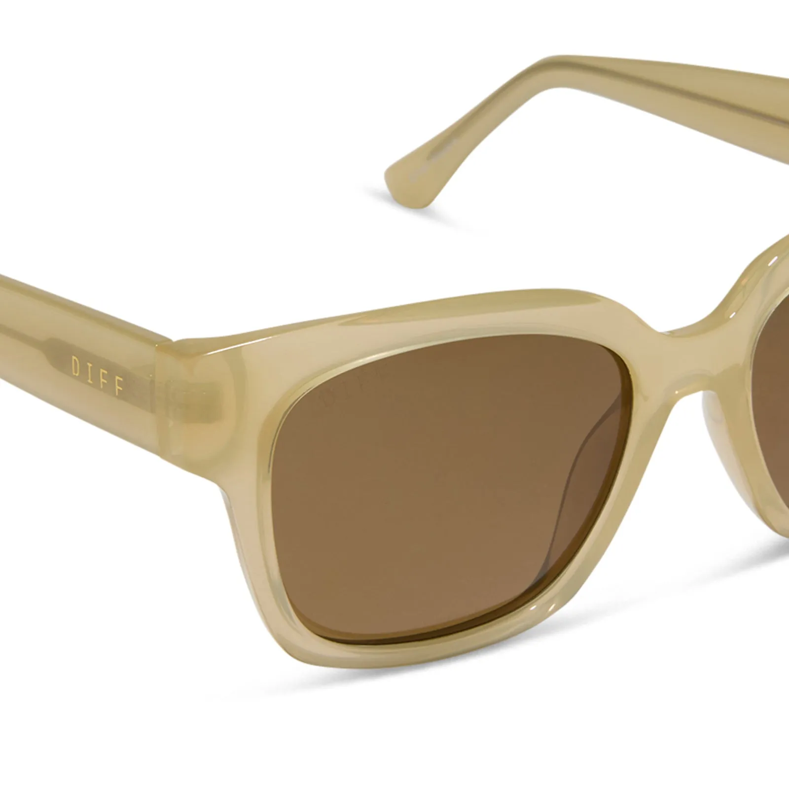 MADISON MEALY - MAE   NEUTRAL CRYSTAL   TRUFFLE   POLARIZED SUNGLASSES