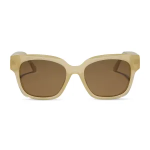 MADISON MEALY - MAE   NEUTRAL CRYSTAL   TRUFFLE   POLARIZED SUNGLASSES