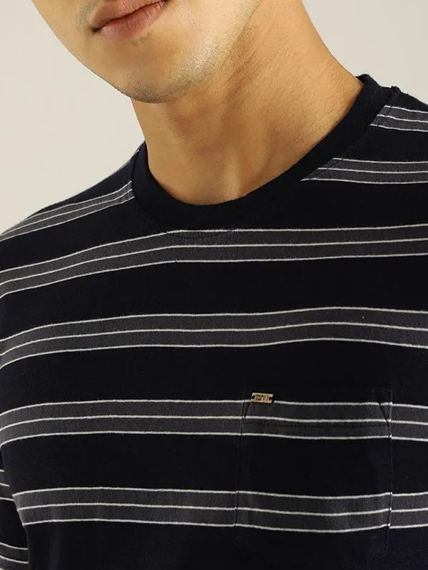 Men Striped Crew Neck T-Shirt