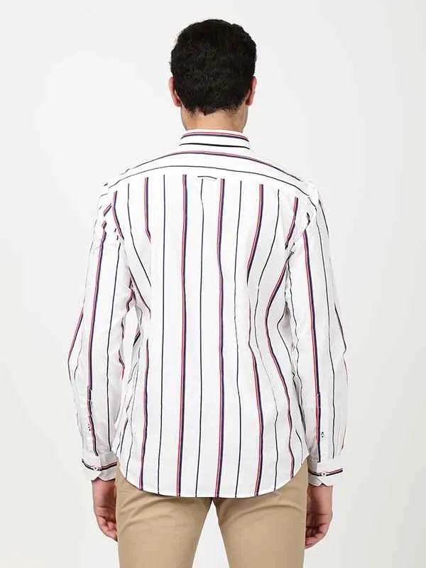 Men Striped Full Sleeve Cotton Blend Shirt