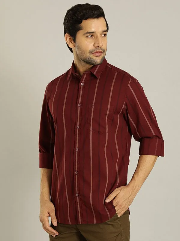 Men Striped Full Sleeve Cotton Shirt
