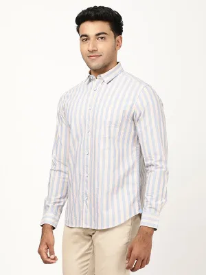 Men Striped Full Sleeve Cotton Shirt