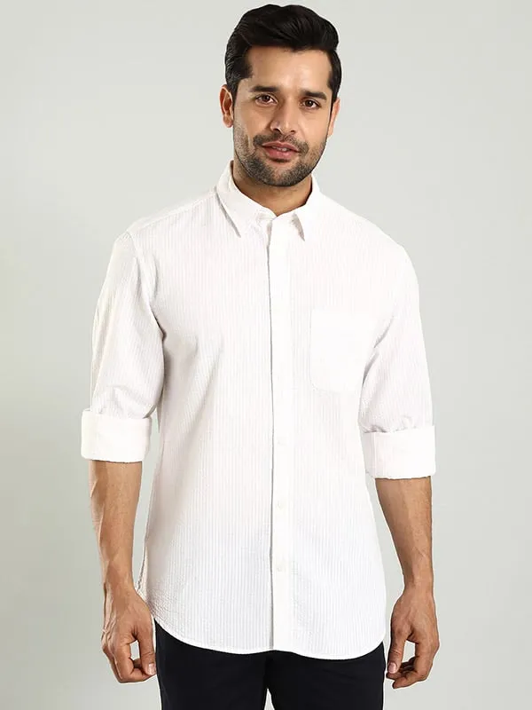 Men Striped Full Sleeve Cotton Shirt