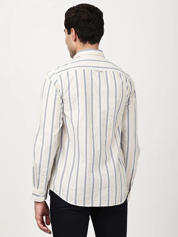 Men Striped Full Sleeve Cotton Shirt