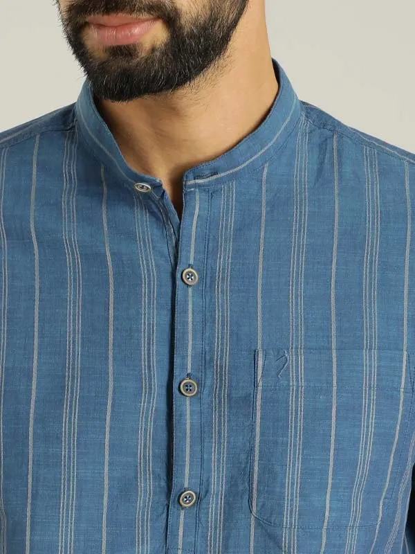 Men Striped Full Sleeve Cotton Shirt