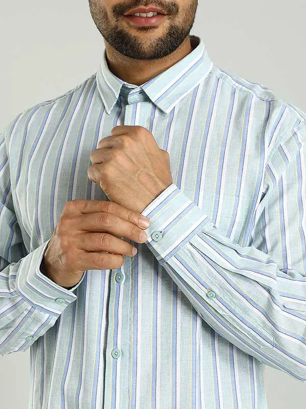 Men Striped Full Sleeve Cotton Shirt