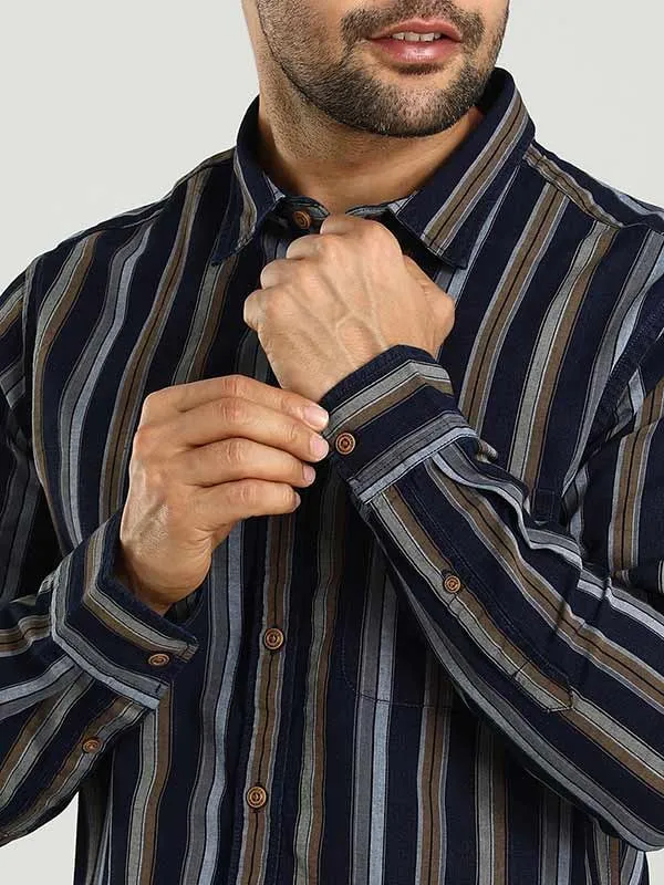 Men Striped Full Sleeve Cotton Shirt