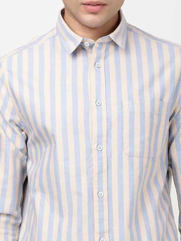 Men Striped Full Sleeve Cotton Shirt