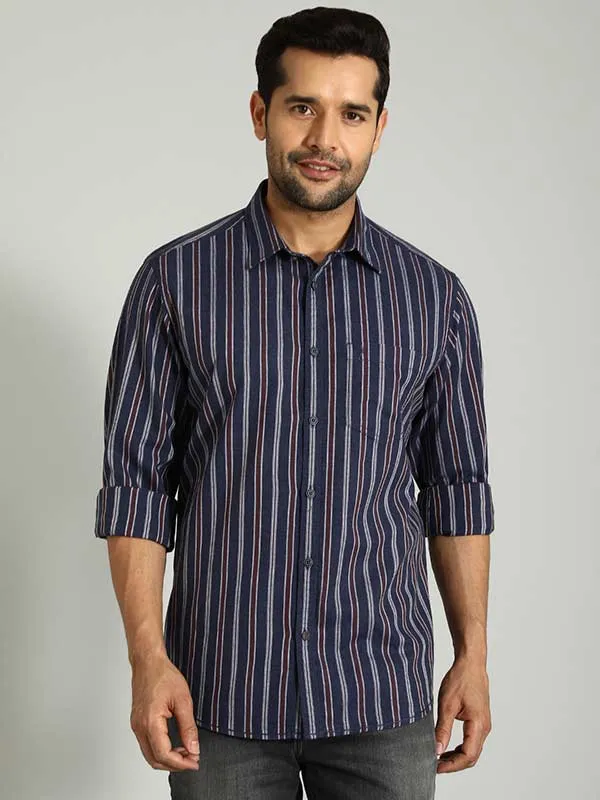 Men Striped Full Sleeve Cotton Shirt